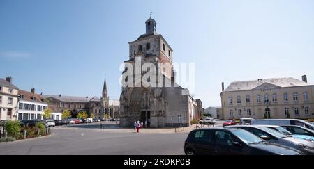 Place Gambetta Montreuil-sur-Mer Stockfoto