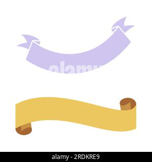 Retro-Banner Mit Flachband Im Vintage-Look Stock Vektor