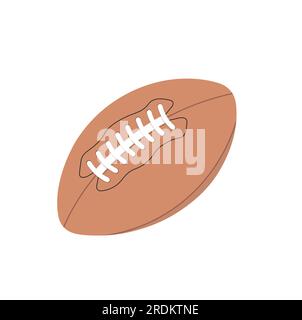 American Football Flachvektor isoliert auf weißem Hintergrund. Ballillustrierung für American Football. Sportangebot. Stock Vektor