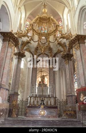 Die Altarabtei des Fécamp der Heiligen Dreifaltigkeit Stockfoto