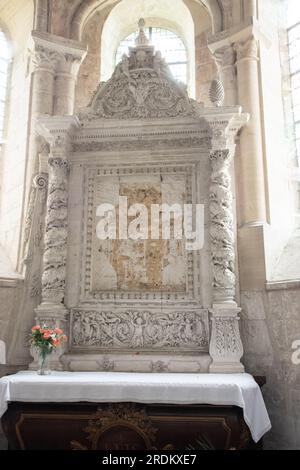 Altar, Chapelle St. Nicolas, Abtei der Heiligen Dreifaltigkeit, Fécamp Stockfoto