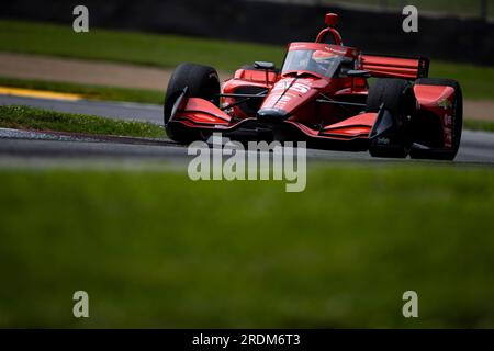 Lexington, OH, USA. 30. Juni 2023. Juni 30, 2023-Lexington, OH: BENJAMIN PEDERSEN (R) (55) aus Kopenhagen, Dänemark fährt während einer Trainingssitzung für den Honda Indy 200 auf der Mid-Ohio Sports Car Course in Lexington OH auf der Rennstrecke. (Kreditbild: © Walter G. Arce Sr./ZUMA Press Wire) NUR REDAKTIONELLE VERWENDUNG! Nicht für den kommerziellen GEBRAUCH! Stockfoto