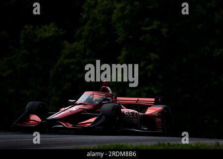 Lexington, OH, USA. 30. Juni 2023. Juni 30, 2023-Lexington, OH: BENJAMIN PEDERSEN (R) (55) aus Kopenhagen, Dänemark fährt während einer Trainingssitzung für den Honda Indy 200 auf der Mid-Ohio Sports Car Course in Lexington OH auf der Rennstrecke. (Kreditbild: © Walter G. Arce Sr./ZUMA Press Wire) NUR REDAKTIONELLE VERWENDUNG! Nicht für den kommerziellen GEBRAUCH! Stockfoto