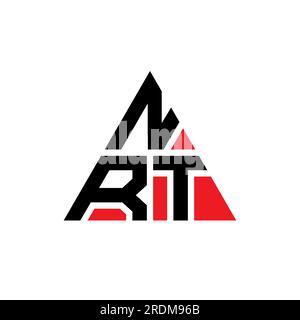 NRT-Logo mit Dreiecksbuchstaben und Dreiecksform. NRT-Dreieck-Logo-Monogramm. Vorlage für NRT-Dreieck-Vektor-Logo in roter Farbe. NRT Triangul Stock Vektor
