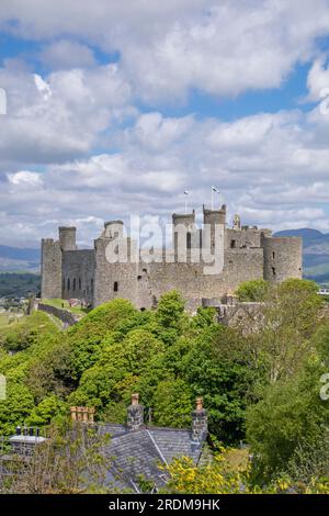 Harlech Castle in Harlech, Gwynedd, North Wales, Großbritannien Stockfoto