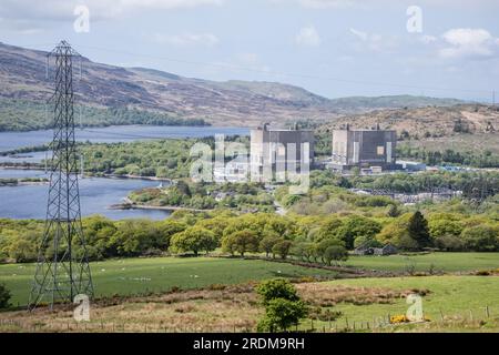 Trawsfynydd Nuclear Power Station 'Atomfa Trawsfynydd', verwaltet von Magnox Ltd und der Nuclear Decommissioning Authority (NDA), North Wales, Vereinigtes Königreich Stockfoto