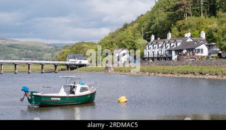 Pernmaenpool on the Mawdach Estuary, Afon Mawddach, Eryri, North Wales, UK Stockfoto