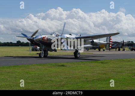 Flying Legends, Red Bull, Flying Bulls, Lockheed P-38 Lightning. N25Y, Stockfoto