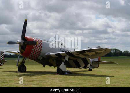 Republik P-47D Thunderbolt, G-THUN, 45-49192, Flying Legends, Leeds. Stockfoto