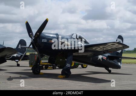 Grumman F8F Bearcat, G-RUMM, 121714, Flying Legends 2023, Church Fenton, Leeds, Stockfoto