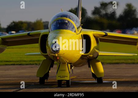 Folland Gnat T1 , G-MOUR , XR992, Church Fenton Air Display, Leeds. Stockfoto