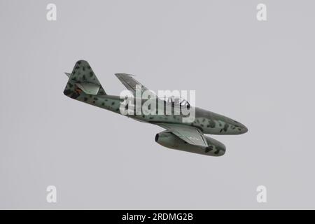 Messerschmitt ME 262 wird auf der Royal International Air Tattoo Fairford 2023 präsentiert Stockfoto