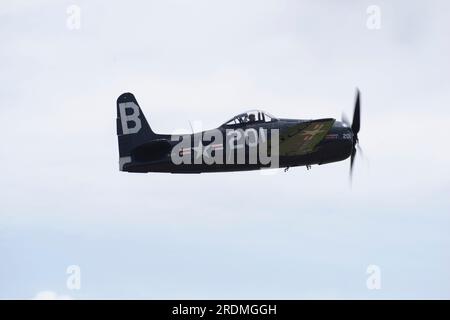 Grumman F8F Bearcat, G-RUMM, 121714, Flying Legends 2023, Church Fenton, Leeds, Stockfoto