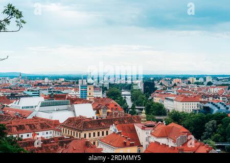 Luftaufnahme der Stadt Graz, Österreich. Stockfoto