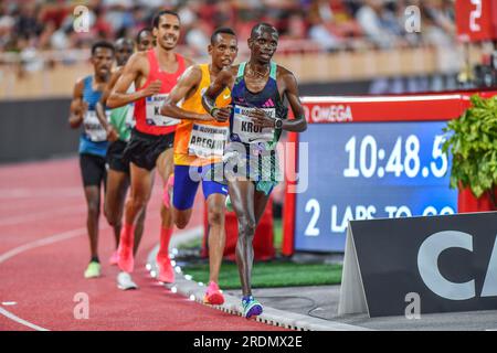 Monaco, Fürstentum Monaco. 21. Juli 2023. 5000m MÄNNER: Jacob KROP (Kenia) während der Diamond League - Monaco International Athletics Meeting, Athletics Internationals in Monaco, Fürstentum Monaco, Juli 21 2023 Kredit: Independent Photo Agency/Alamy Live News Stockfoto