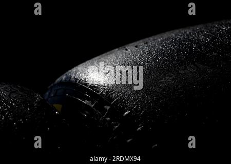 Budapest, Ungarn. 22. Juli 2023. Verschlissene Pirelli-Reifen. Formel-1-Weltmeisterschaft, Rd 12, ungarischer Grand Prix, Samstag, 22. Juli 2023. Budapest, Ungarn. Kredit: James Moy/Alamy Live News Stockfoto