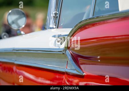 Ford Fairlane 500 – Nahaufnahme Des Hinteren Emblems Stockfoto