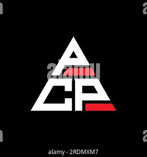 PCP-Logo mit Dreiecksbuchstaben und Dreiecksform. PCP-Monogramm mit Dreieck-Logo. PCP-dreieckige Vektorvorlage mit roter Farbe. PCP Triangul Stock Vektor