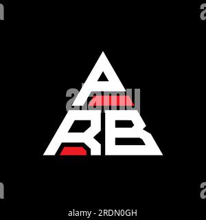 PRB-Logo mit Dreiecksbuchstaben und Dreiecksform. Monogramm mit PRB-Dreieck-Logo. PRB-Dreieck-Vektor-Logo-Vorlage mit roter Farbe. PRB Triangul Stock Vektor