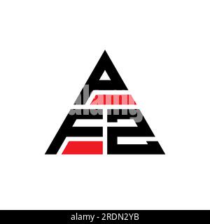 PFZ-Logo mit Dreiecksbuchstaben und Dreiecksform. PFZ-Dreieck-Logo-Monogramm. PFZ-Dreieck-Vektor-Logo-Vorlage mit roter Farbe. PFZ Triangul Stock Vektor