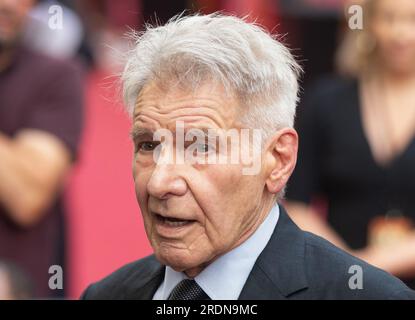 London, Großbritannien. 26. Juni 2023. Harrison Ford besucht Indiana Jones und The Dial of Destiny UK Premiere Red Carpet Arrivals in Cineworld, Leicester Square in London, England. Kredit: S.A.M./Alamy Live News Stockfoto