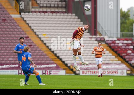 Bradford, Großbritannien. 22. Juli 2023 Football League-freundlich: Bradford City AFC gegen Hull City AFC. Kredit Paul Whitehurst/Alamy Live News Stockfoto