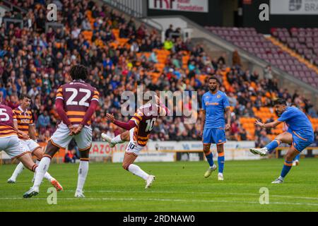 Bradford, Großbritannien. 22. Juli 2023 Football League-freundlich: Bradford City AFC gegen Hull City AFC. Kredit Paul Whitehurst/Alamy Live News Stockfoto