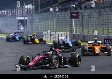 05 POURCHAIRE Theo (FRA), ART Grand Prix, Dallara F2, Action während der 9. Runde der FIA Formel-2-Meisterschaft 2023 vom 21. Bis 23. Juli 2023 auf dem Hungaroring in Mogyorod, Ungarn Stockfoto