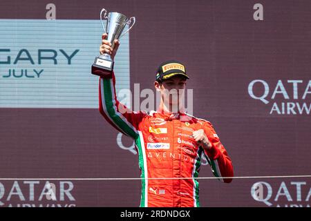 BEARMAN Oliver (gbr), Prema Racing, Dallara F2, Portrait während der 9. Runde der FIA-Formel-2-Meisterschaft 2023 vom 21. Bis 23. Juli 2023 auf dem Hungaroring in Mogyorod, Ungarn Stockfoto