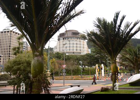 WELLINGTON, NEUSEELAND, 19. MAI 2023: Neuseelands parlamentsgebäude in Wellington Stockfoto