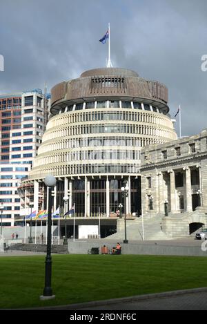 Neuseelands parlamentsgebäude in Wellington Stockfoto