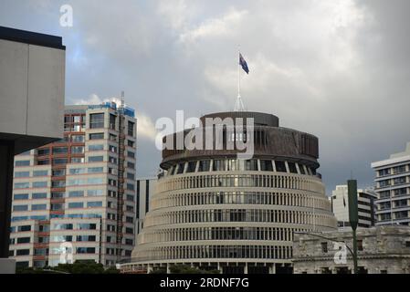 Neuseelands parlamentsgebäude in Wellington Stockfoto