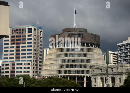 Neuseelands parlamentsgebäude in Wellington Stockfoto