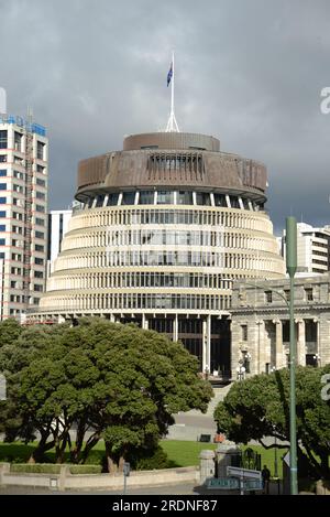 Neuseelands parlamentsgebäude in Wellington Stockfoto