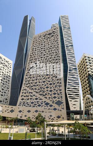 Riad, Saudi-Arabien - März 11 2023, King Abdullah Financial District, KAFD Business Towers Stockfoto