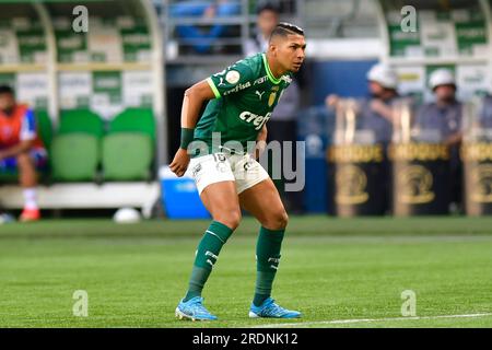 São Paulo (SP), 22. Juli - Fußball/PALMEIRAS-FORTALEZA - Rony aus Palmeiras - Spiel zwischen Palmeiras x Fortaleza, gültig für das sechzehnte der brasilianischen Meisterschaft, die in der Allianz Parque Arena, westlicher Zone von São Paulo, stattfindet, am samstagnachmittag, 22. Stockfoto