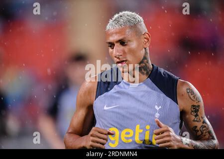 Bangkok, Thailand. 22. Juli 2023. Richarlison von Tottenham Hotspur im Training während des Vorsaison-Spiels gegen Leicester City im Rajamangala Stadium. Kredit: SOPA Images Limited/Alamy Live News Stockfoto