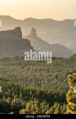 Gran canaria Insellandschaft bei Sonnenuntergang, Kanarische Inseln, Spanien Stockfoto