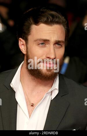 London, Großbritannien. 17. Okt. 2018. Aaron Taylor Johnson besucht die europäische Premiere von „Outlaw King“ beim BFI London Film Festival in London. (Foto: Fred Duval/SOPA Images/Sipa USA) Guthaben: SIPA USA/Alamy Live News Stockfoto