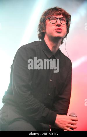 22. Juli 2023, Sheffield, South Yorkshire, U.K: Spector,Performing at Tramlines Festival,Sheffield , UK , 22.07.2023 (Kreditbild: © Robin Burns/ZUMA Press Wire) NUR REDAKTIONELLE VERWENDUNG! Nicht für den kommerziellen GEBRAUCH! Stockfoto