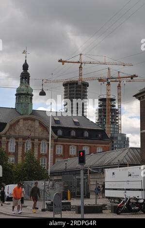 22. Juli 2023/Bauarbeiten an moderner Architektur und Desin in der dänischen Hauptstadt Kopenhagen Dänemark. (Foto: Francis Joseph Dean/Dean Pictures) Stockfoto