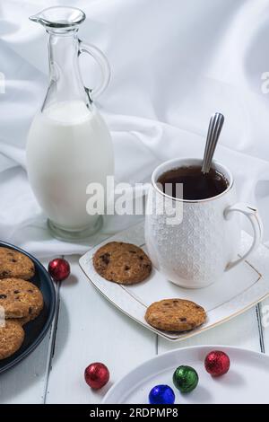 Cookies aus Weizen und können sowohl solo als auch mit Tee gegessen werden. Buttergebäck Stockfoto