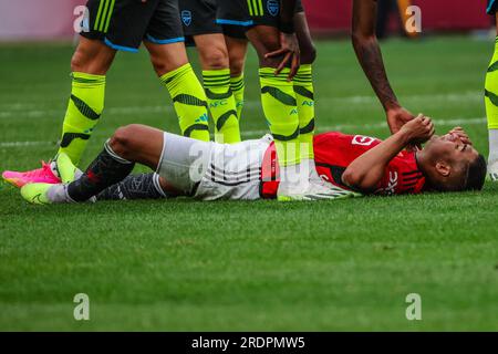 East Rutherford, Usa. 22. Juli 2023. Casemiro of Manchester United während eines Freundschaftsspiels gegen Arsenal im MetLife Stadium in East Rutherford im Bundesstaat New Jersey in den USA am Samstag, den 27. Juli. Kredit: Brasilien Photo Press/Alamy Live News Stockfoto