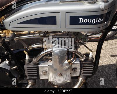 Douglas Motorrad in der Douglas Cavalcade, Warmley, Mai 2023 Stockfoto