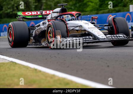 Budapest, Ungarn. 22. Juli 2023. HUNGARORING, UNGARN - JULI 21: Daniel Ricciardo, AlphaTauri DR3 während des ungarischen Grand Prix in Hungaroring am Freitag, den 21. Juli 2023 in Mogyoród, Ungarn. (Foto: Michael Potts/BSR Agency) Kredit: BSR Agency/Alamy Live News Stockfoto