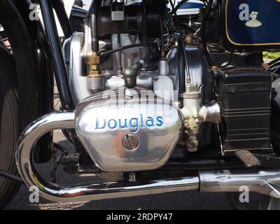 Douglas Motorrad in der Douglas Cavalcade, Warmley, Mai 2023 Stockfoto