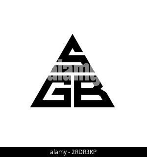 SGB-Logo mit Dreiecksbuchstaben in Dreiecksform. SGB-Dreieck-Logo-Monogramm. SGB-Dreieck-Vektor-Logo-Vorlage mit roter Farbe. SGB Triangul Stock Vektor