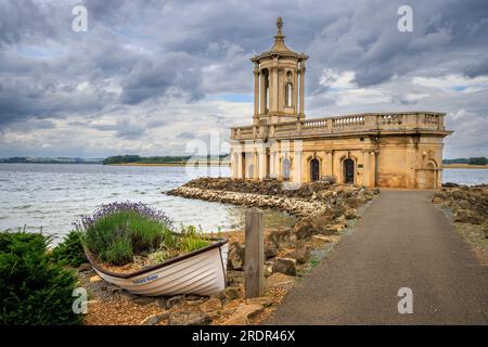 Normanton Church auf Rutland Water, Rutland, England Stockfoto