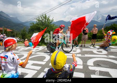 Domancy, Frankreich 18. Juli 2023: LAURENT PICHON (TEAM ARKEA - SAMSIC FRA) im Zeitversuch bei der Tour de France 2023. Stockfoto