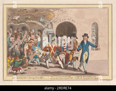 INTEGRITY geht von James Gillray aus Office 1801 zurück Stockfoto